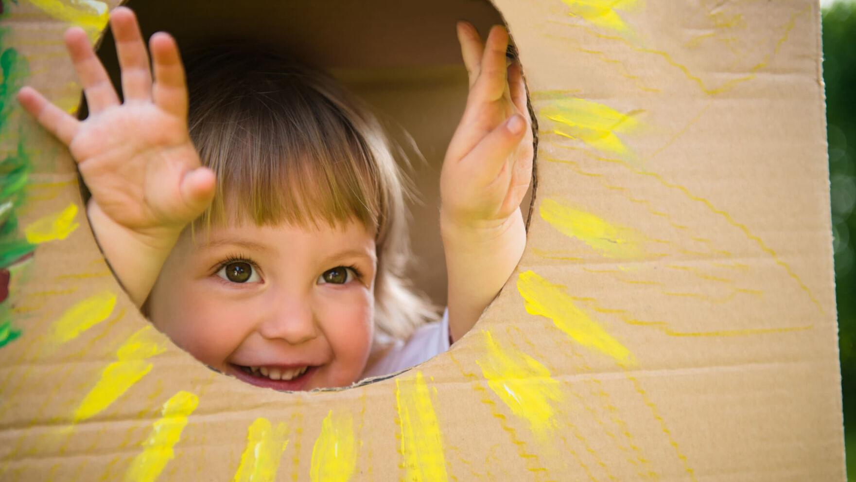 Playful possibilities: Simple cardboard box more than it seems to young learners